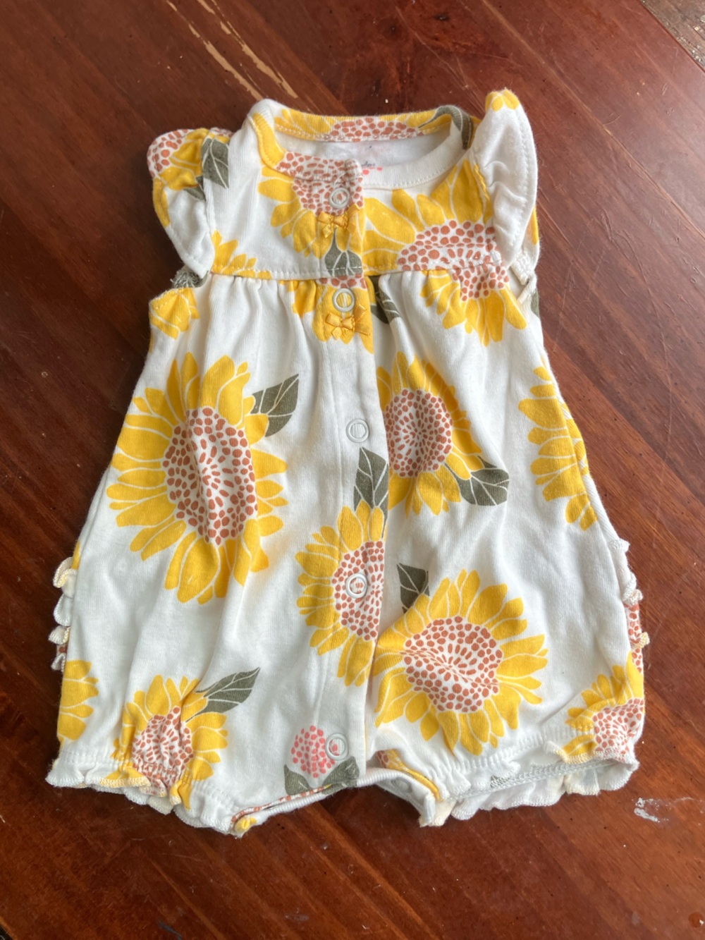 5 for $5 Sunflower Baby Romper